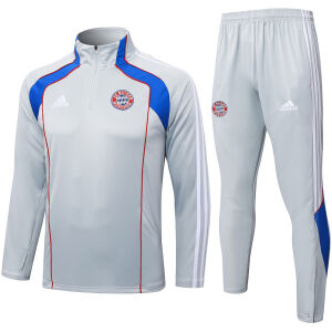 Mens Bayern Munich Training Suit Light Grey 2025/26
