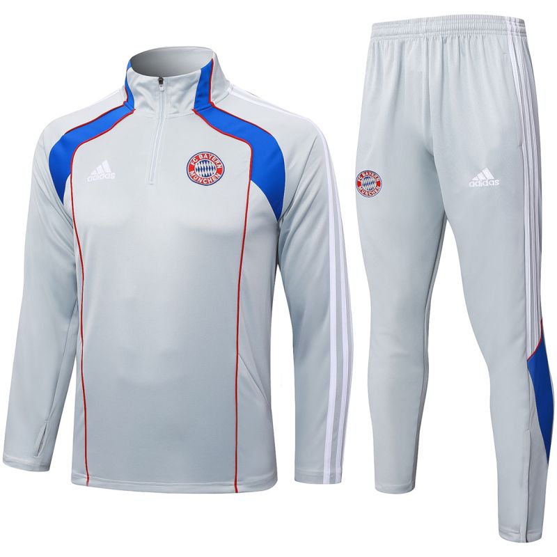 Mens Bayern Munich Training Suit Light Grey 2025/26