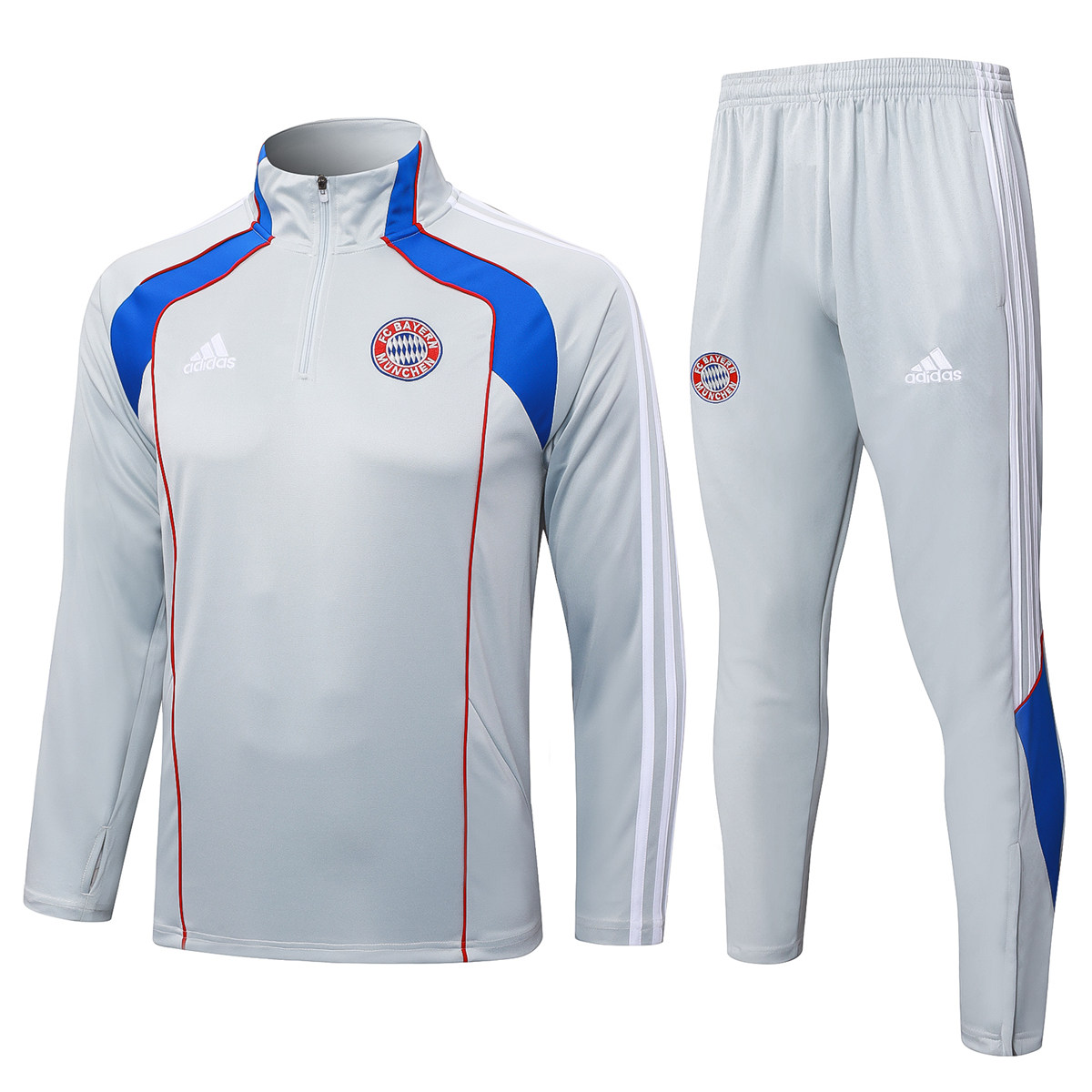 Mens Bayern Munich Training Suit Light Grey 2025/26