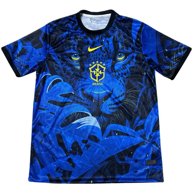 Mens Brazil Special Edition Leopard Blue Jersey 2025