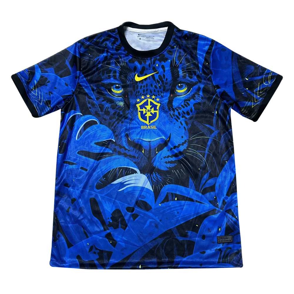Mens Brazil Special Edition Leopard Blue Jersey 2025