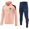 Mens Chelsea Hoodie Sweatshirt + Pants Training Suit Pink 2025/26-cheap jerseys