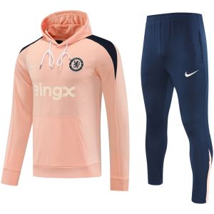 Herren Chelsea Hoodie Sweatshirt + Hose Trainingsanzug Rosa 2025/26-günstige Trikots