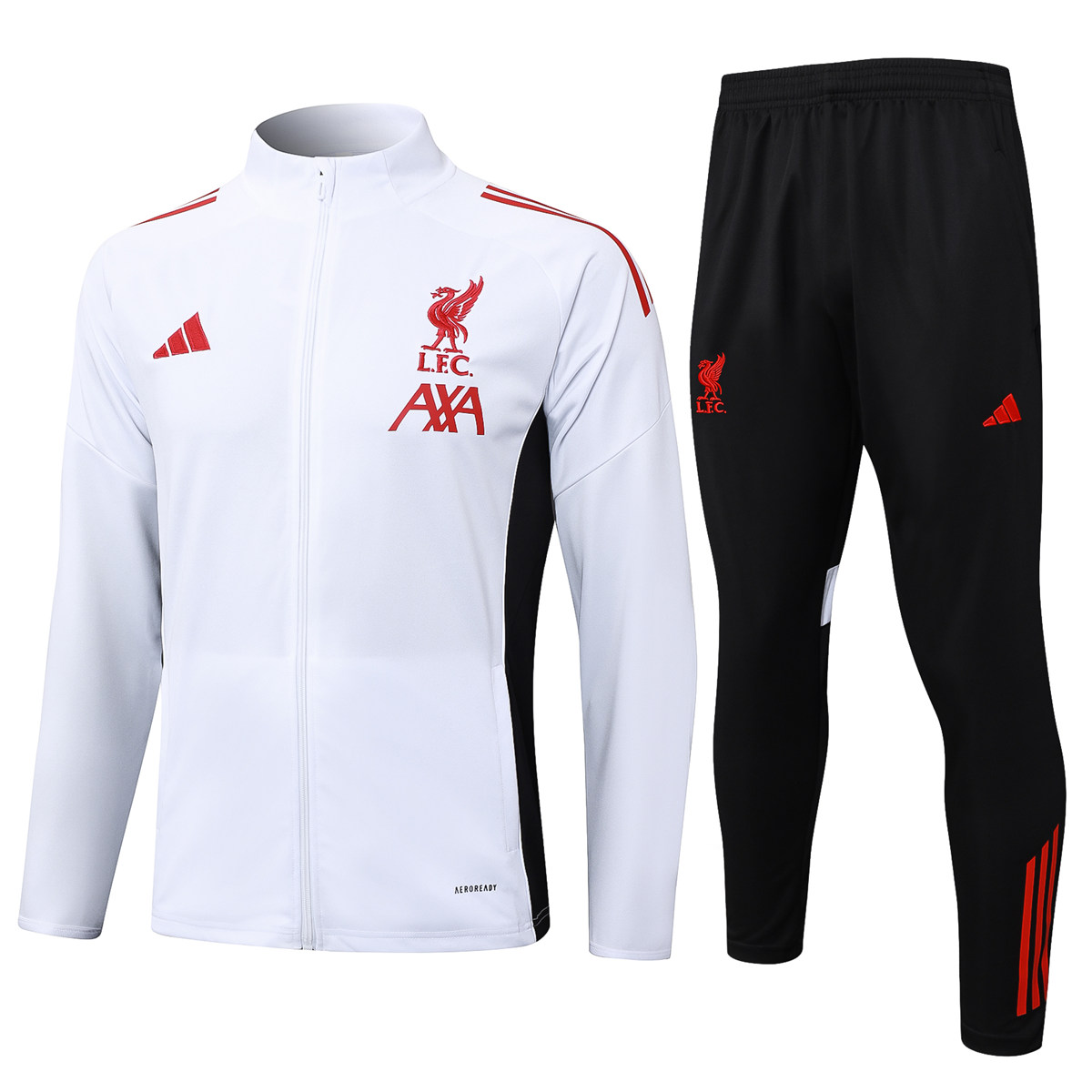 Mens Liverpool Jacket + Pants Training Suit White 2025/26