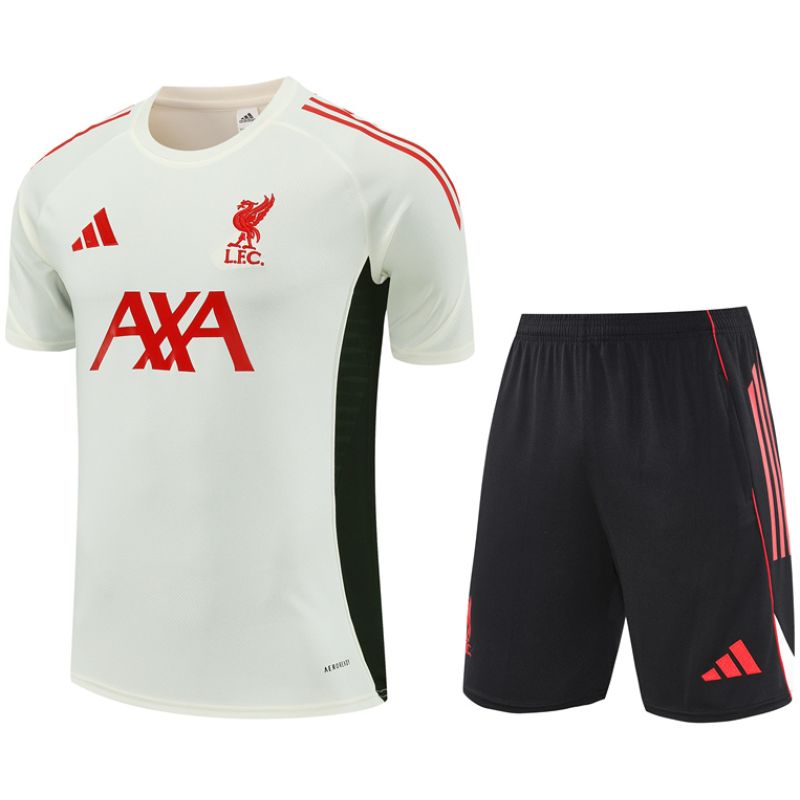 Mens Liverpool Short Training Suit White 2025/26-cheap jerseys