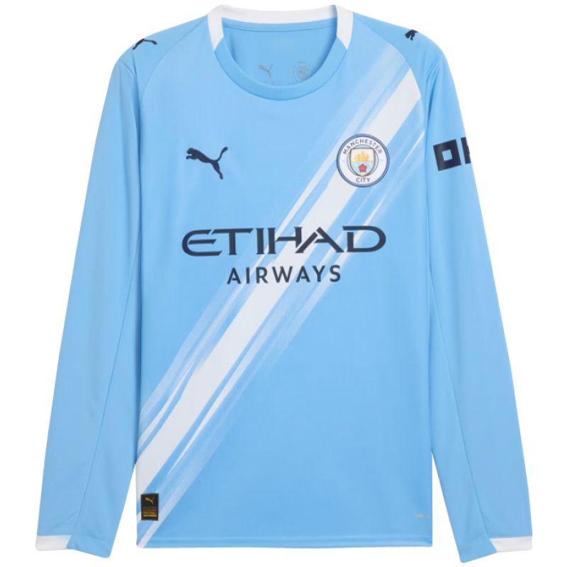 Mens Manchester City Home Jersey Long Sleeve 2025/26
