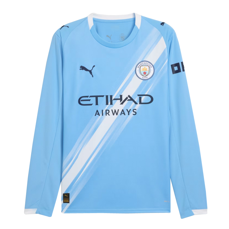 Mens Manchester City Home Jersey Long Sleeve 2025/26