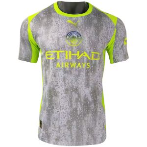 Herren Manchester City Trainingsanzug Kurz Grau - Grün 2025/26-günstige Trikots
