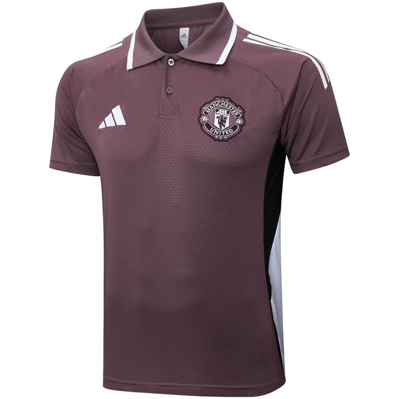 Mens Manchester United Polo Shirt Purplish Grey 2025/26