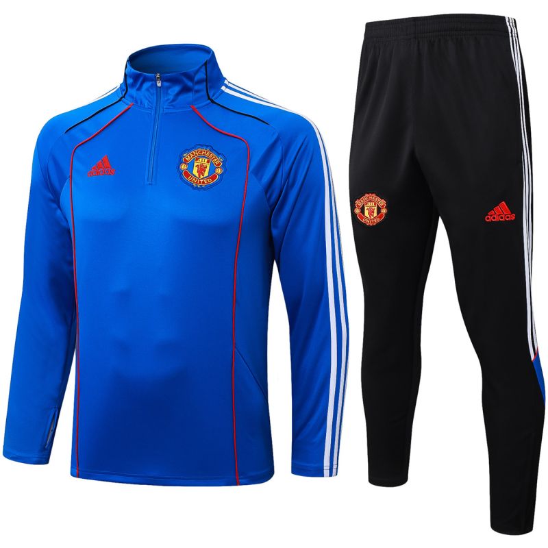 Herren Manchester United Trainingsanzug Blau 2025/26-günstige Trikots