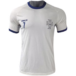 Mens Portugal Ronaldo White T-Shirt 2025 Mens Portugal Ronaldo White T-Shirt 2025