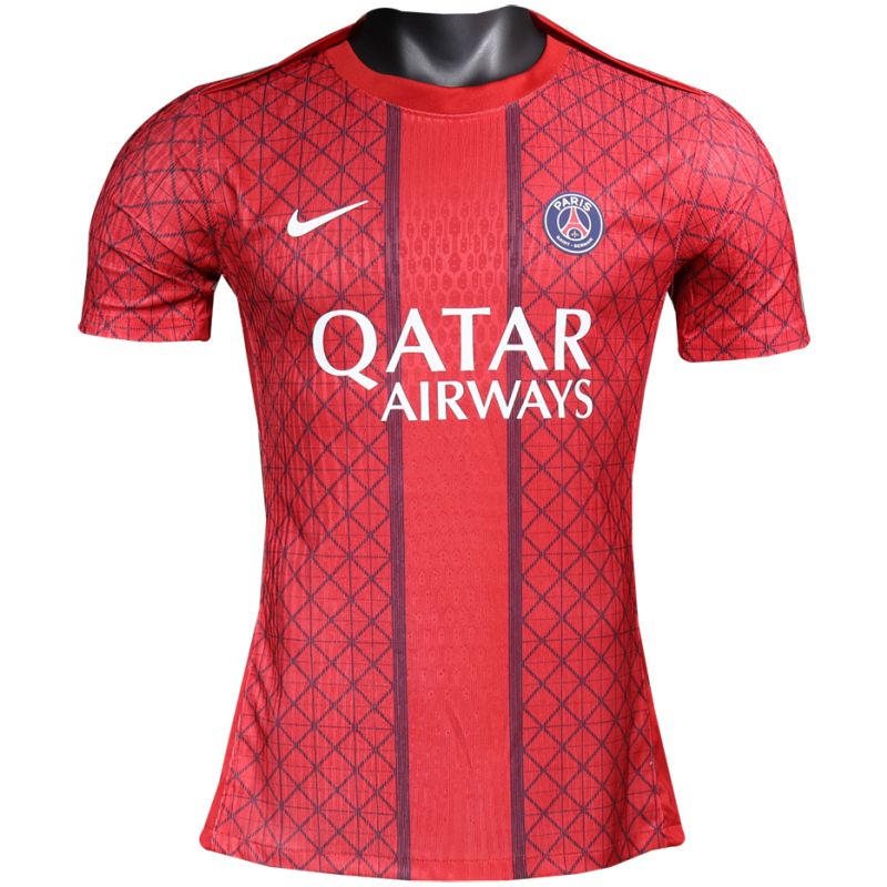 Mens PSG Pre-Match Short Training Authentic Red Jersey 2025/26 – Match