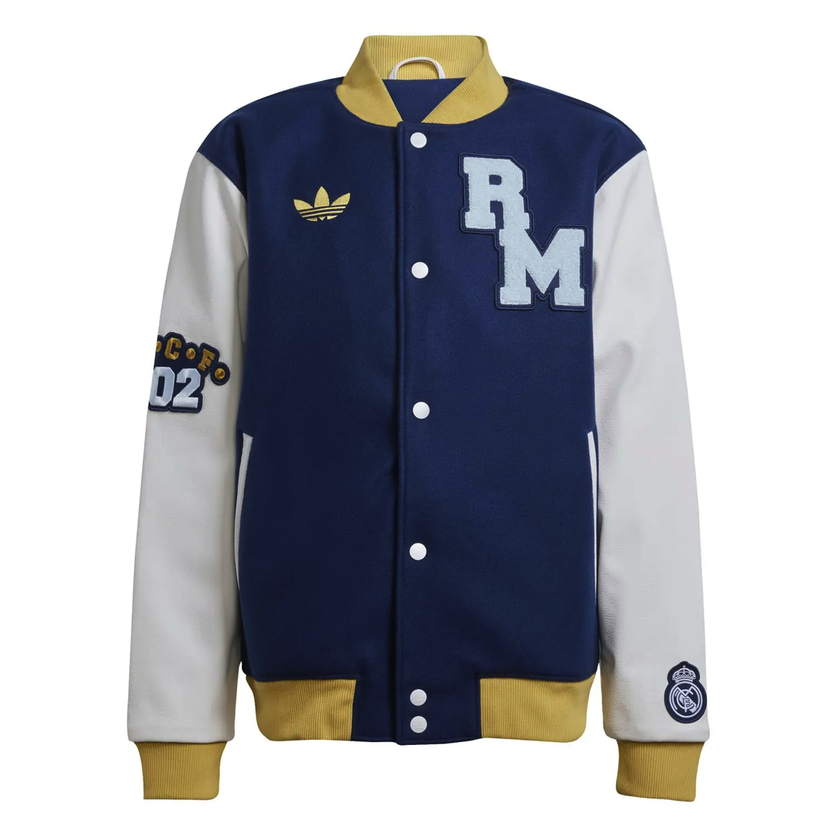 Mens Real Madrid adidas Originals Varsity Jacket Navy 2025