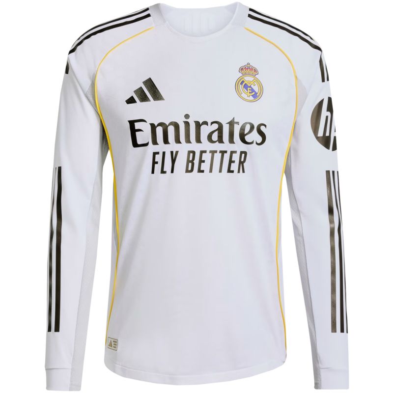 Herren Real Madrid Heim-Authentikz Jersey Langarm 2025/26 – Match-cheap jerseys