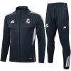 Mens Real Madrid Jacket + Pants Training Suit Dark Grey 2025/26