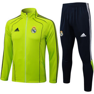 Mens Real Madrid Jacket + Pants Training Suit Green 2025/26