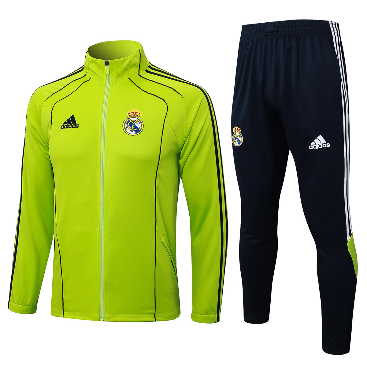 Mens Real Madrid Jacket + Pants Training Suit Green 2025/26