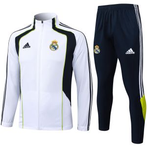Männer Real Madrid Trainingsanzug Jacke + Hose Weiß 2025/26-günstige Trikots