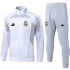 Real Madrid Trainingsanzug Jacke + Hose Weiß - Grau 2025/26-günstige Trikots