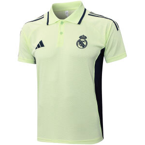 Mens Real Madrid Polo Shirt Light Green 2025/26
