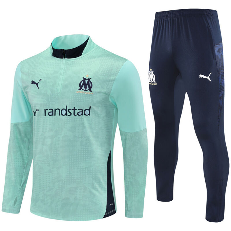 Mens Olympique Marseille Training Suit Green 2025/26-cheap jerseys