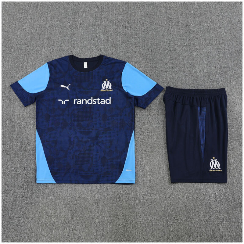 Kids Olympique Marseille Short Training Suit Royal 2025/26-cheap jerseys