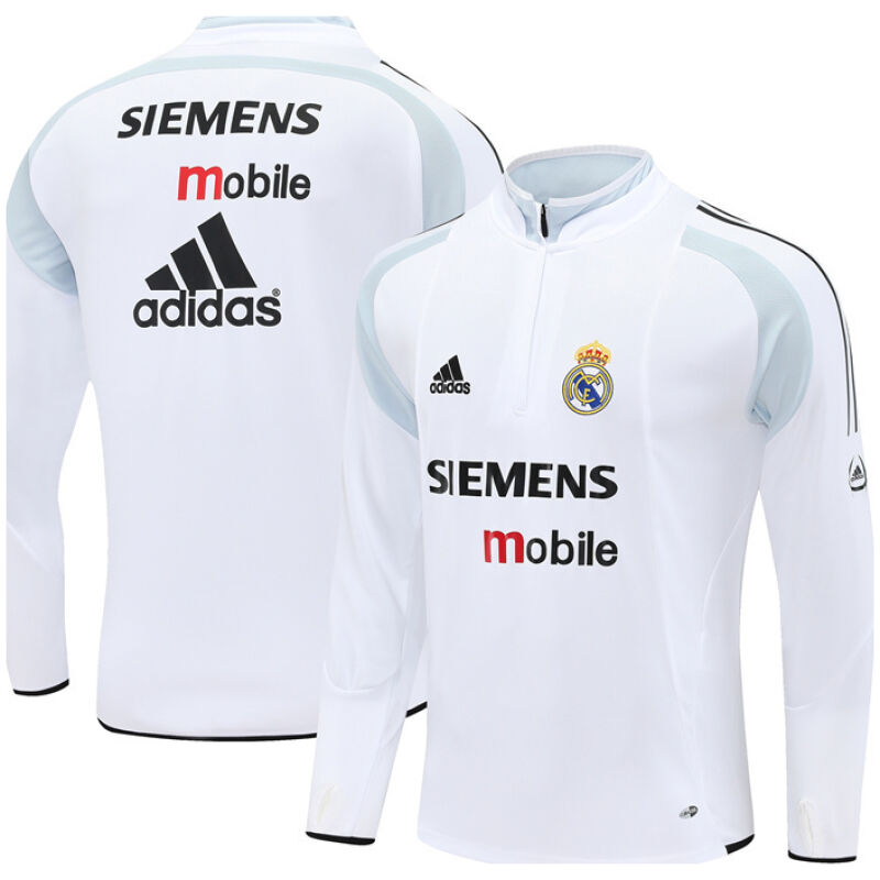 Mens Real Madrid Retro Training Top White 2004/05-cheap jerseys