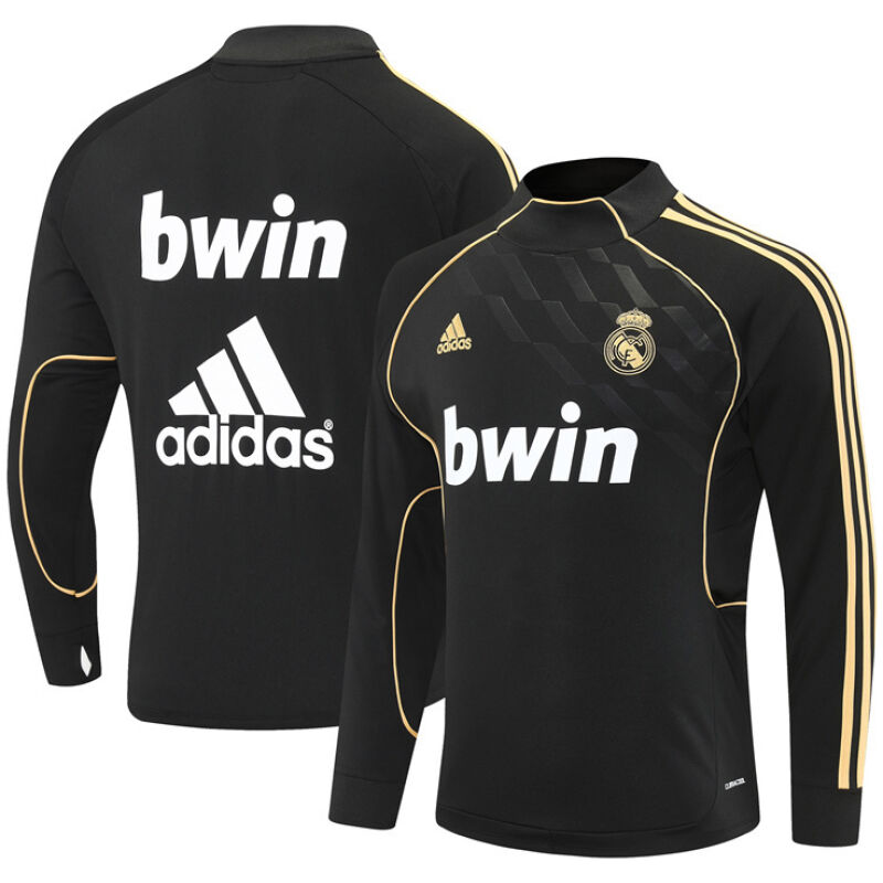 Mens Real Madrid Retro Training Top Black 2011/12-cheap jerseys