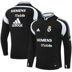 Mens Real Madrid Retro Training Top Black 2004/05-cheap jerseys