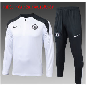 Kids Chelsea Training Suit White 2025/26-cheap jerseys