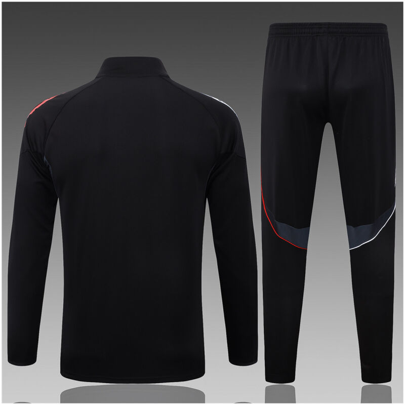 Kids Ajax Jacket + Pants Training Suit Black 2025/26-cheap jerseys