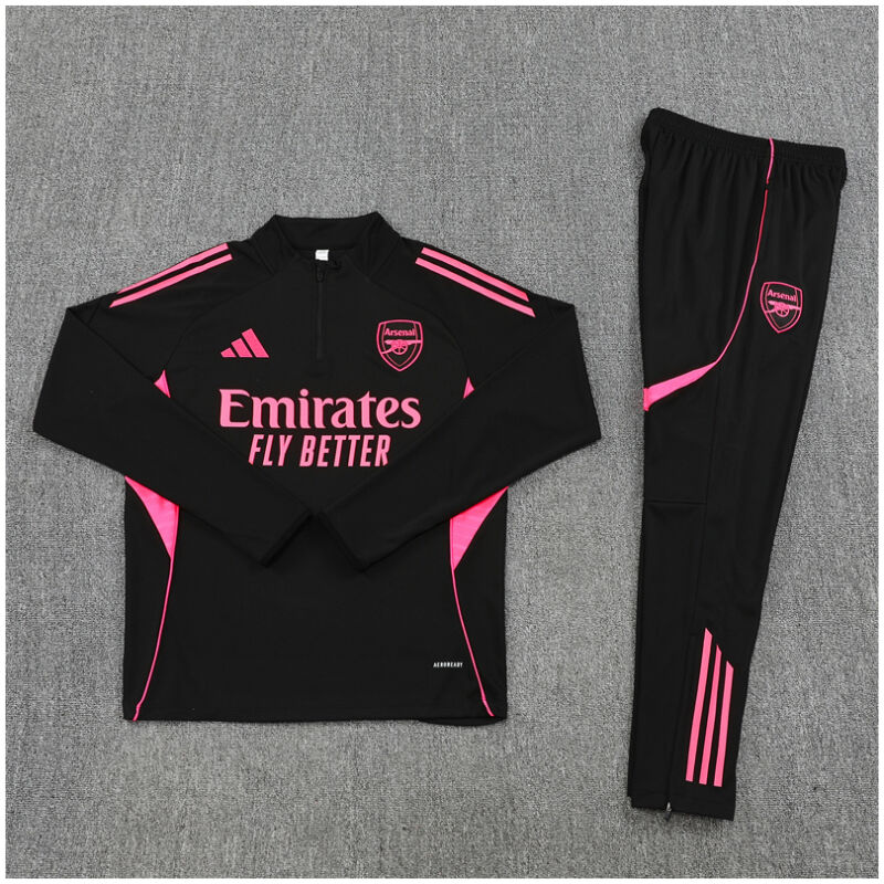 Kids Arsenal Training Suit Black 2025/26-cheap jerseys