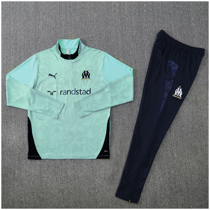 Kids Olympique Marseille Training Suit Green 2025/26-cheap jerseys