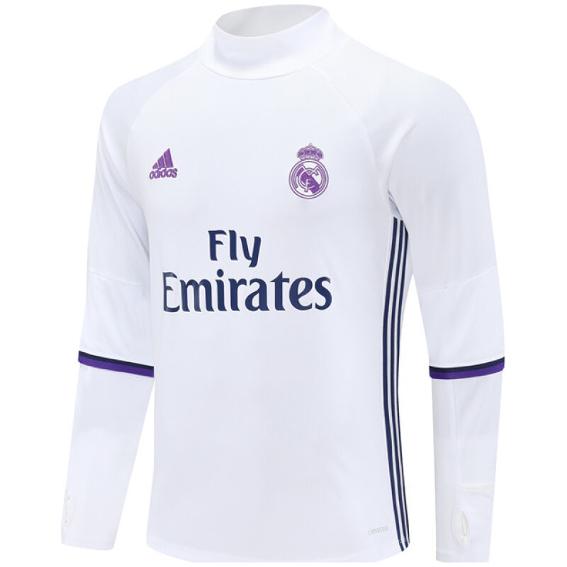 Mens Real Madrid Retro Training Top White 2016/17-cheap jerseys