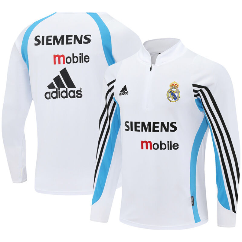 Mens Real Madrid Retro Training Top White 2003/04-cheap jerseys