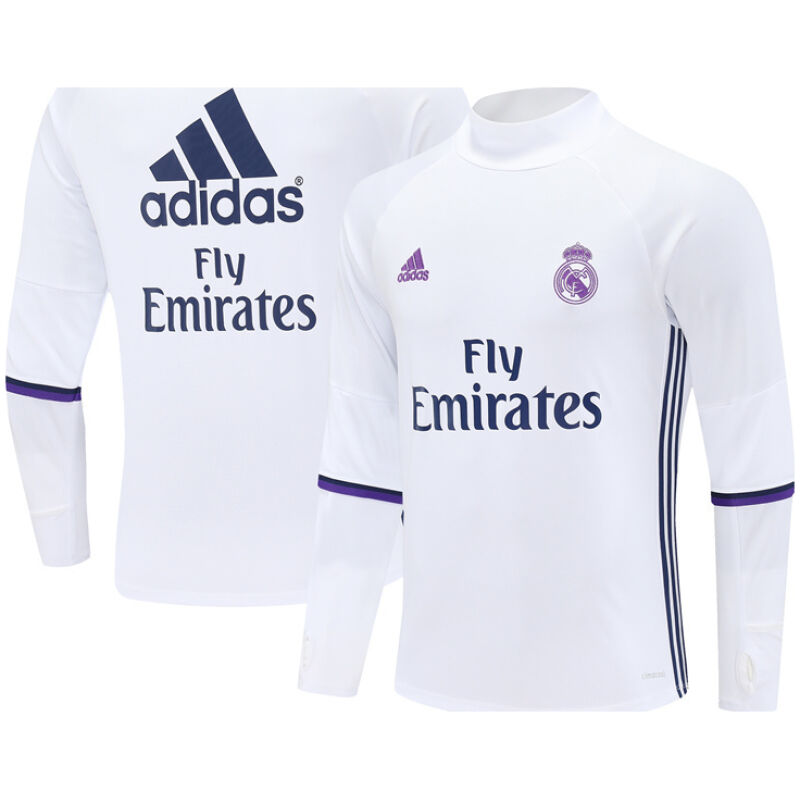 Mens Real Madrid Retro Training Top White 2016/17-cheap jerseys