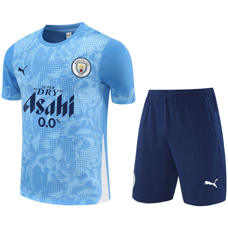 Mens Manchester City Short Training Suit Blue 2025/26-cheap jerseys