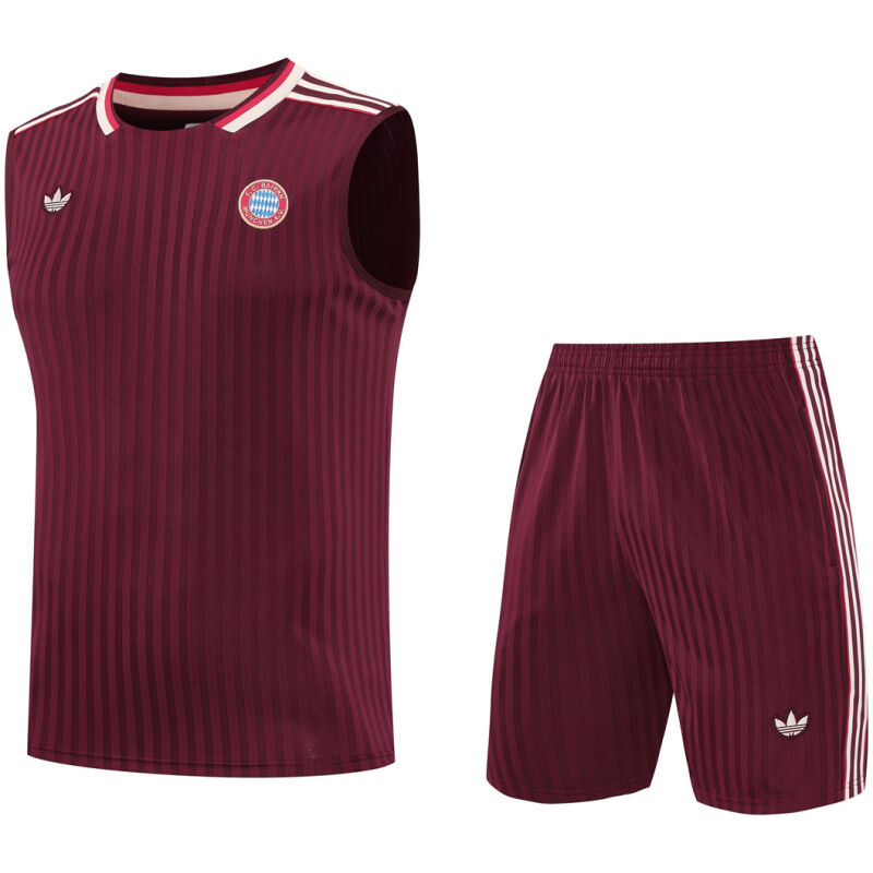 Mens Bayern Munich Singlet Suit Burgundy 2025/26-cheap jerseys