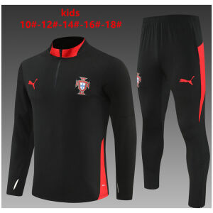 Kids Portugal Training Suit Black 2025-cheap jerseys