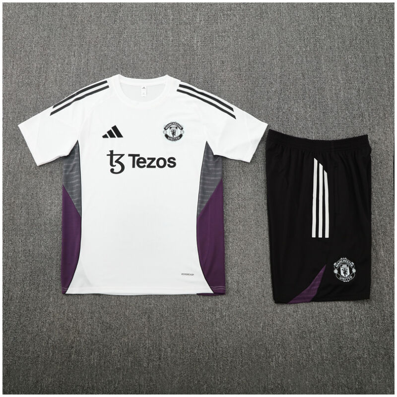 Kids Manchester United Short Training Suit White 2025/26-cheap jerseys