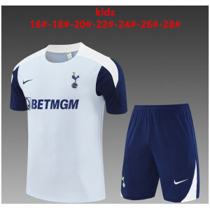 Kids Tottenham Hotspur Short Training Suit Grey 2025/26-cheap jerseys