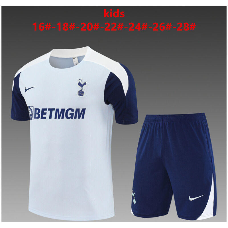 Kids Tottenham Hotspur Short Training Suit Grey 2025/26-cheap jerseys
