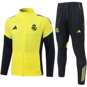 Mens Real Madrid Jacket + Pants Training Suit Yellow 2025/26-cheap jerseys