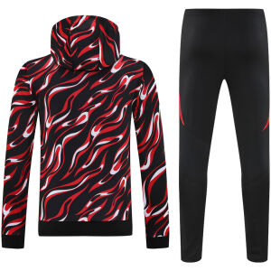 Mens Manchester United Hoodie Sweatshirt + Pants Training Suit Red Fire 2025/26-cheap jerseys