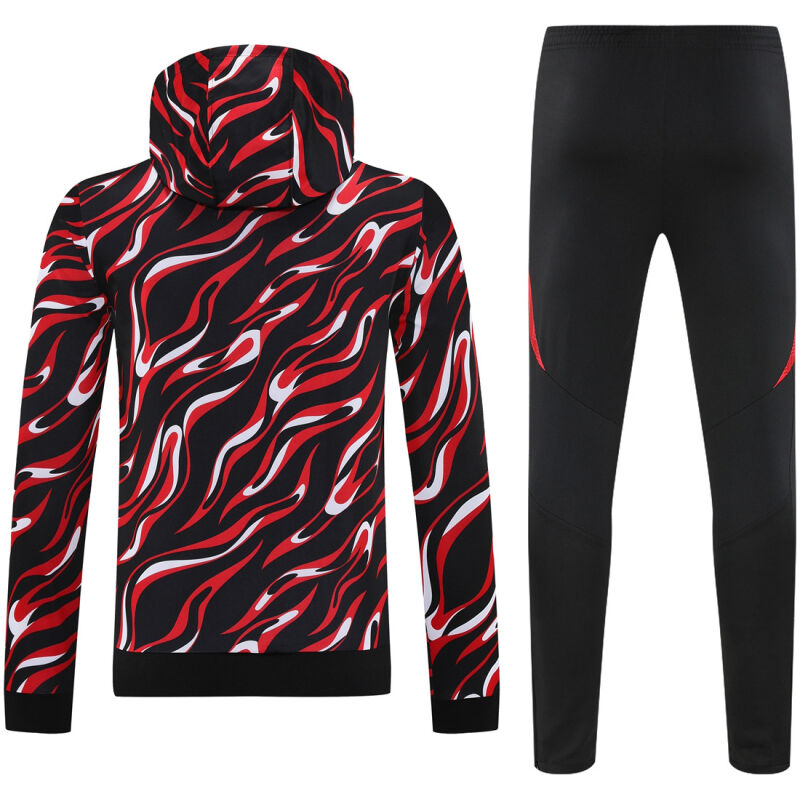 Mens Manchester United Hoodie Sweatshirt + Pants Training Suit Red Fire 2025/26-cheap jerseys