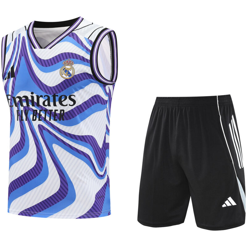 Mens Real Madrid Singlet Suit Blue 2025/26-cheap jerseys