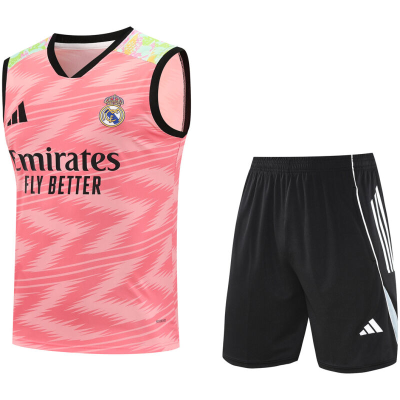 Mens Real Madrid Singlet Suit Pink 2025/26-cheap jerseys