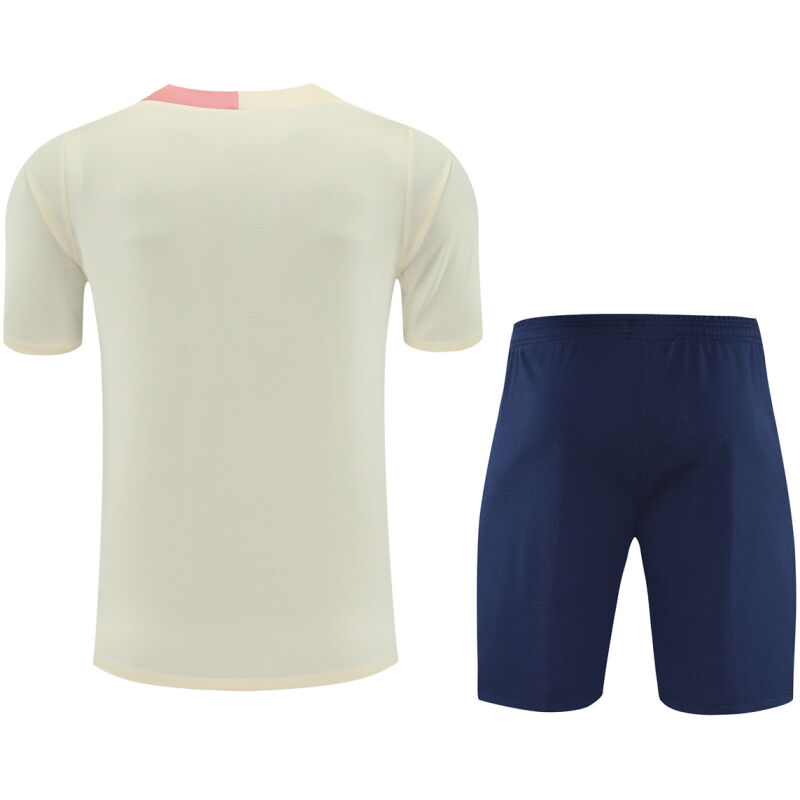 Mens Barcelona Short Training Suit Apricot 2025/26-cheap jerseys