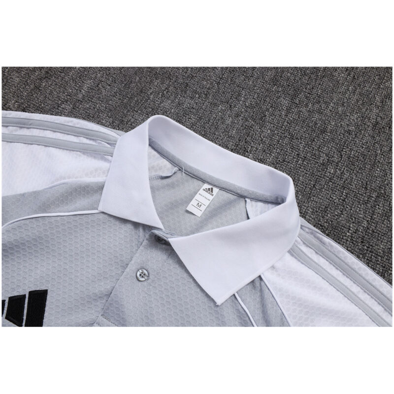 Mens Real Madrid Polo Shirt Light Grey 2025/26-cheap jerseys