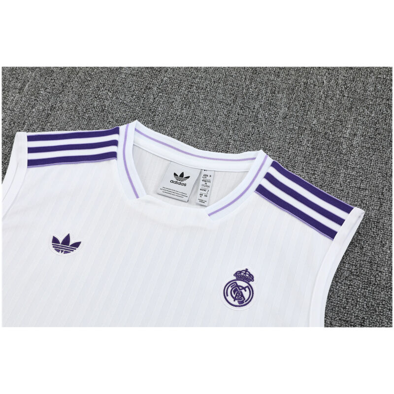 Mens Real Madrid Singlet Suit White 2025/26-cheap jerseys